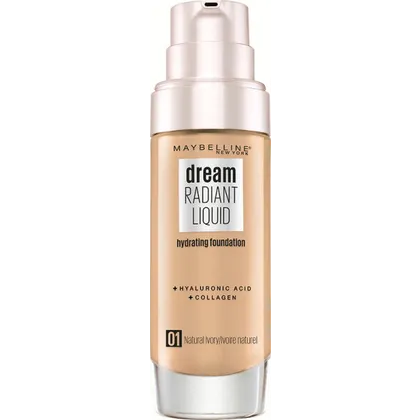Maybelline Dream Radiant Liquid Make-Up Nr. 01 Natural Ivory Foundation 30ml Maybelline Dream Radiant Liquid Make-Up Nr. 01 Natural Ivory Foundation 30ml