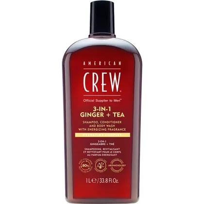 American Crew 3 in 1 Ginger & Tea Shampoo, Conditioner & Body Wash 1000 ml American Crew 3 in 1 Ginger & Tea Shampoo, Conditioner & Body Wash 1000 ml