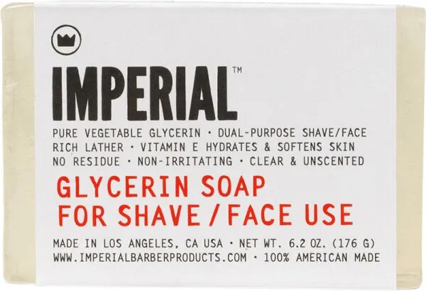 Imperial Glycerin Shave/Face Soap 176 g Bar Imperial Glycerin Shave/Face Soap 176 g Bar