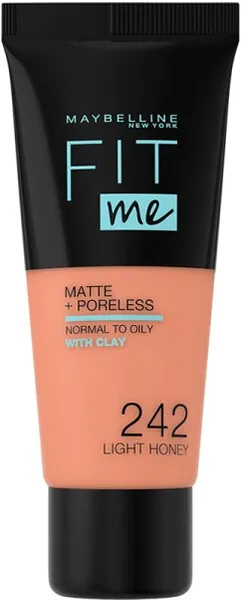 Maybelline Fit Me! Matte + Poreless Make-Up Nr. 242 Light Honey Foundation 30ml Maybelline Fit Me! Matte + Poreless Make-Up Nr. 242 Light Honey Foundation 30ml