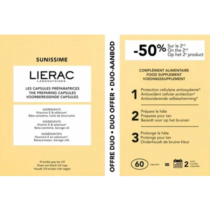 Lierac Sunissime Bräunungskapsel Duo 2x 30 Kapseln Lierac Sunissime Bräunungskapsel Duo 2x 30 Kapseln