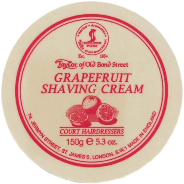 Taylor of Old Bond Street Grapefruit Shaving Cream Bowl 150 g Taylor of Old Bond Street Grapefruit Shaving Cream Bowl 150 g