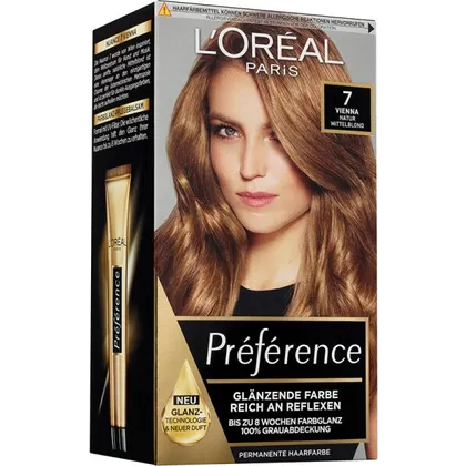 L’Oréal Paris Préférence 7 Natur Mittelblond (Vienna) Coloration 1 Stk. L’Oréal Paris Préférence 7 Natur Mittelblond (Vienna) Coloration 1 Stk.