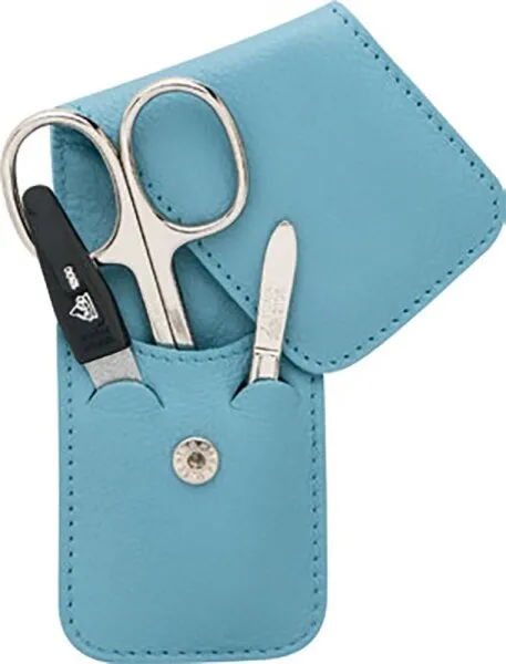 Erbe Collection dreiteiliges Manicure Set im Leder-Etui grün Erbe Collection dreiteiliges Manicure Set im Leder-Etui grün
