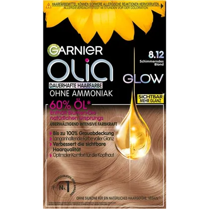 Garnier Olia Glow dauerhafte Haarfarbe 8.12 Schimmerndes Blond Coloration 1Stk Garnier Olia Glow dauerhafte Haarfarbe 8.12 Schimmerndes Blond Coloration 1Stk