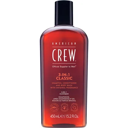 American Crew 3 in 1 Shampoo, Conditioner & Body Wash 450 ml American Crew 3 in 1 Shampoo, Conditioner & Body Wash 450 ml