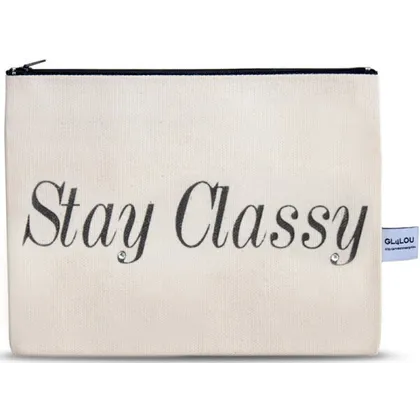 4LOU Vanity Bag Stay Classy – 100% Canvas Swarovski Applikationen 4LOU Vanity Bag Stay Classy – 100% Canvas Swarovski Applikationen
