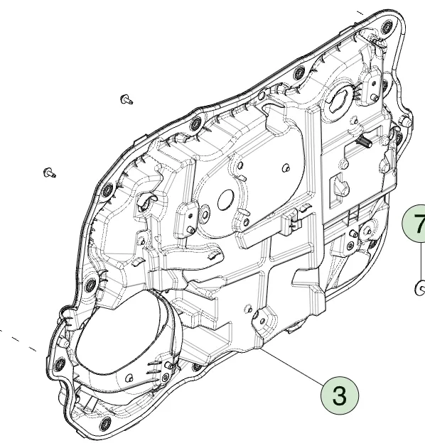 1873117-00-C Закриваюча (завершальна) панель передня права CLOSEOUT PANEL – FRONT – RIGHT HAND