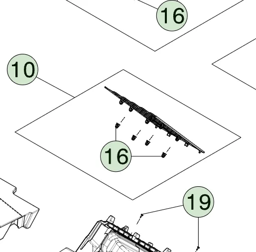 1977830-98-B Центральна підлогова накладка — верхня CENTER FLOOR TRIM – UPPER