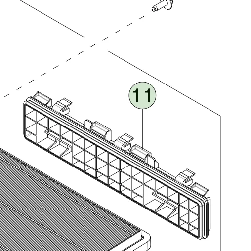 1933573-00-D Дверцята сервісного доступу до салонного фільтра системи HVAC HVAC CABIN FILTER SERVICE DOOR