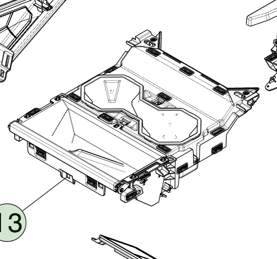 1937204-00-F Підасемблея підстаканника центральної консолі CENTER CONSOLE CUPHOLDER SUB-ASSEMBLY