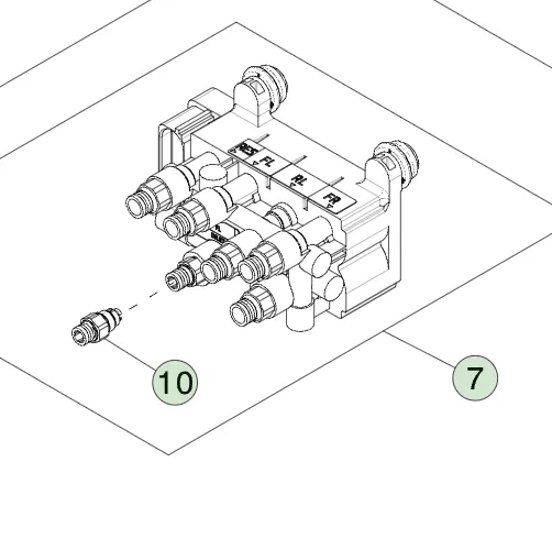 1250951-00-D Клапанний блок системи пневмопідвіски AIR SUSPENSION – VALVE BLOCK