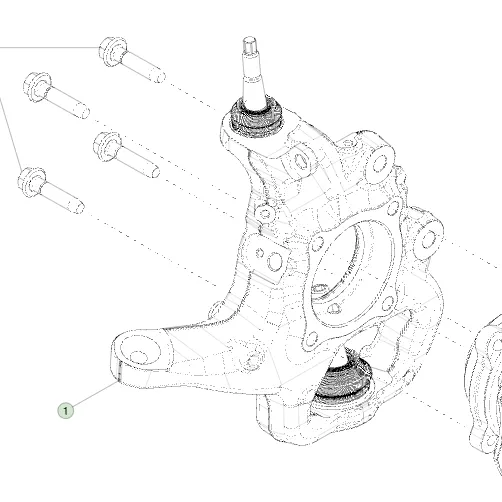 1250416-11-D ЗАДНІЙ КУЛАК КУЛАКА – ПРАВИЙ REAR KNUCKLE ASSEMBLY – RIGHT HAND