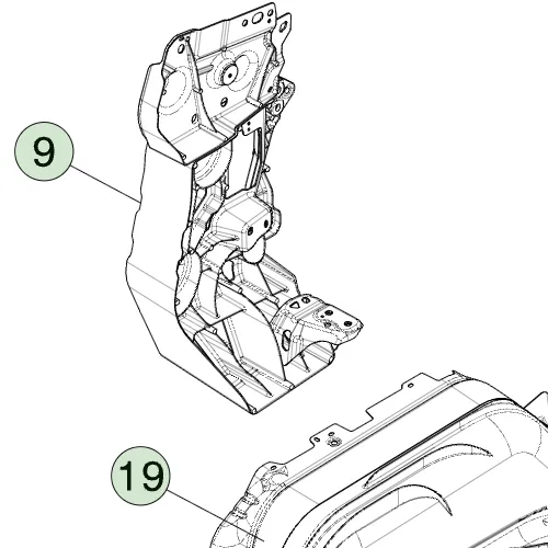 1917301-ST-A Збірка правої стійки хвіртки (заднього борта) ASSEMBLY – TAILGATE TOWER – RIGHT HAND