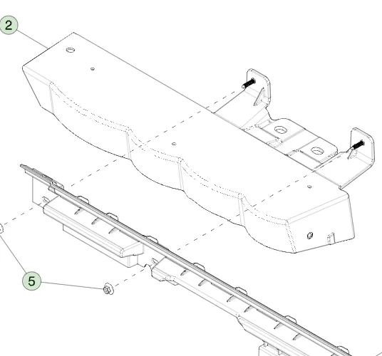 1849709-00-H Збірка литого бампера — ліва сторона CAST BUMPER ASSEMBLY – LEFT HAND
