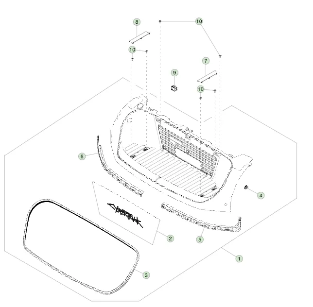 1821260-00-F Збірка переднього багажника (франка) FRUNK ASSEMBLY