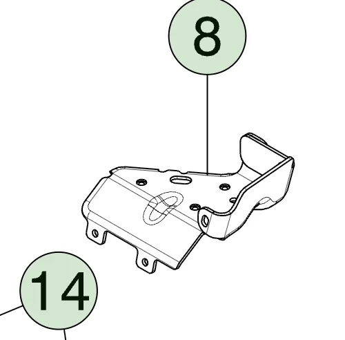 1853211-ST-H Збірка лівого кронштейна CFM ASSEMBLY – CFM BRACKET LEFT HAND