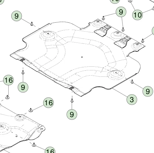 1919098-00-B Задній аеродинамічний щит — штампована деталь REAR AERO SHIELD – STAMPING