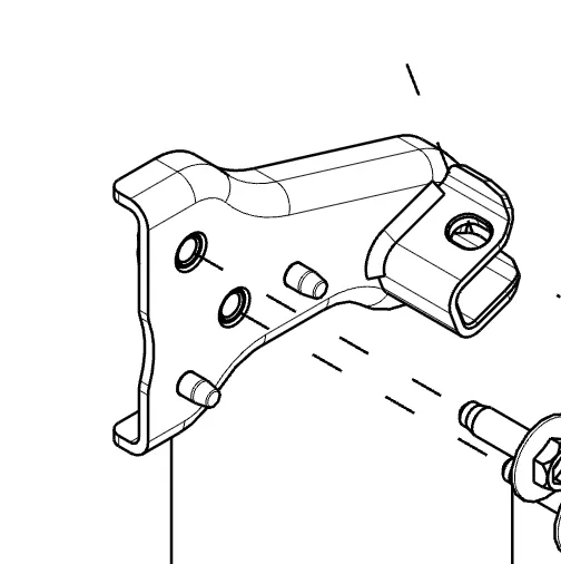 1852133-00-C Права петля заднього борту (зі сторони кузова)А HINGE – SIDE BODY – TAILGATE – RIGH HAND