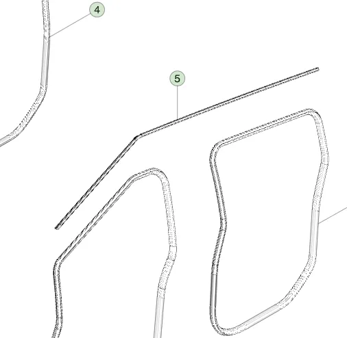 1807549-00-B Ущільнювач даху лівий HEADER SEAL – LEFT HAND