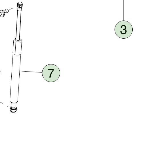 1857063-00-A Амортизатор (газовий упор) заднього бортуTAILGATE STRUT DAMPER