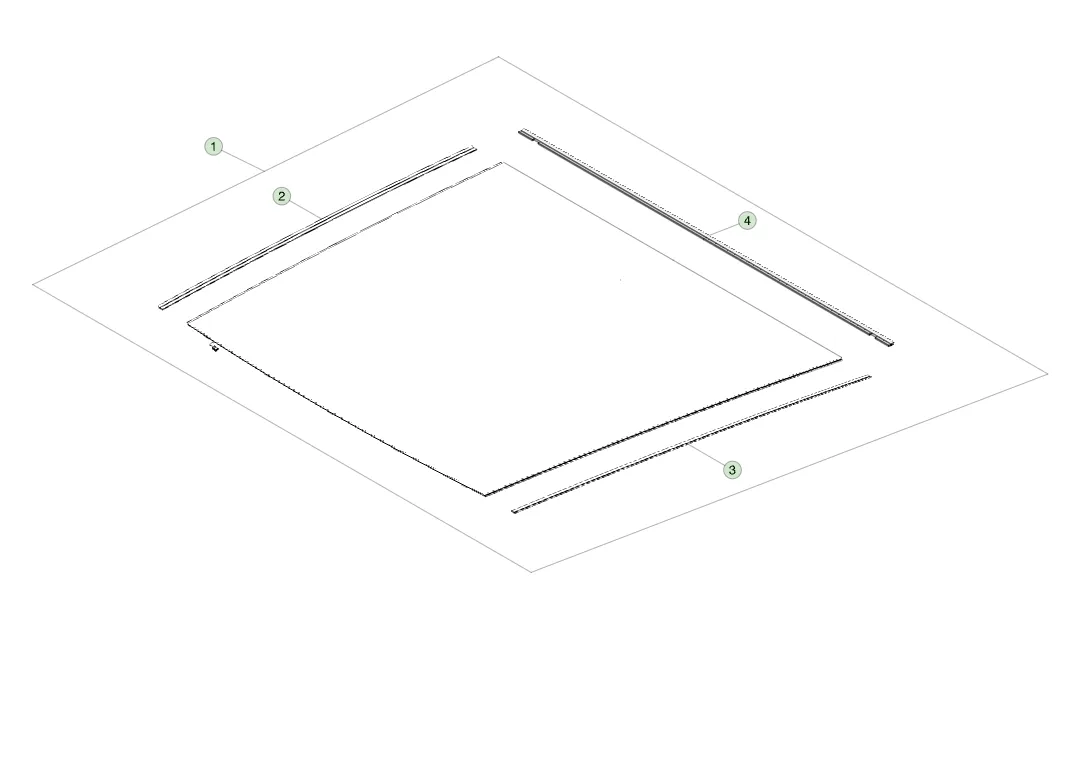 1847454-00-C Ущільнювач оздоблення нерухомого скляного даху правий FIXED GLASS ROOF TRIM SEAL – RIGHT HAND