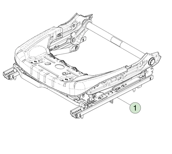 1107103-45-A Каркас електроприводу сидіння першого ряду FIRST ROW SEAT CUSHION FRAME POWER ASSEMBLY