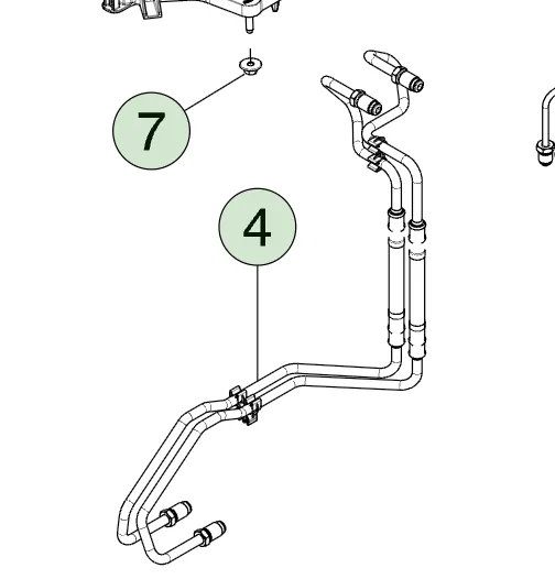 1250711-00-D Гальмівна трубка головного циліндра – HCU в зборі MASTER CYLINDER – HCU BRAKE PIPE ASSEMBLY