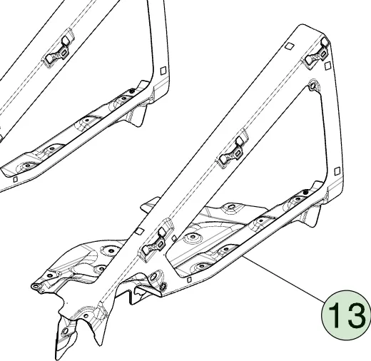 1917298-ST-A Збірка правої зовнішньої панелі передньої четвертини з підсилювальною вставкою ASSEMBLY – FRONT QUARTER OUTER PANEL WITH GUSSET – RIGHT​ HAND