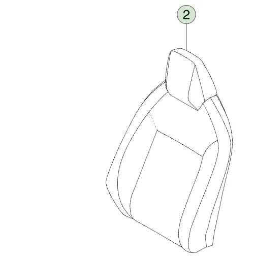 1984867-71-B Обшивка м’якої частини спинки переднього ряду сидіння — права сторона — преміум FIRST ROW SEAT BACK SOFT TRIM COVER ASSEMBLY – RIGHT HAND – PREMIUM