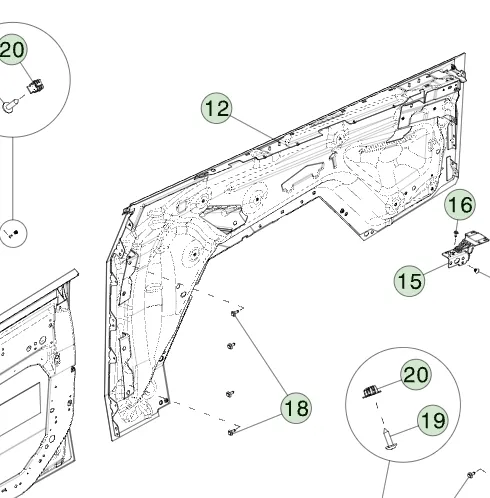 1928317-90-A Збірка правої зовнішньої панелі кузова вантажної частини ASSEMBLY – BED SIDE OUTER – RIGHT HAND