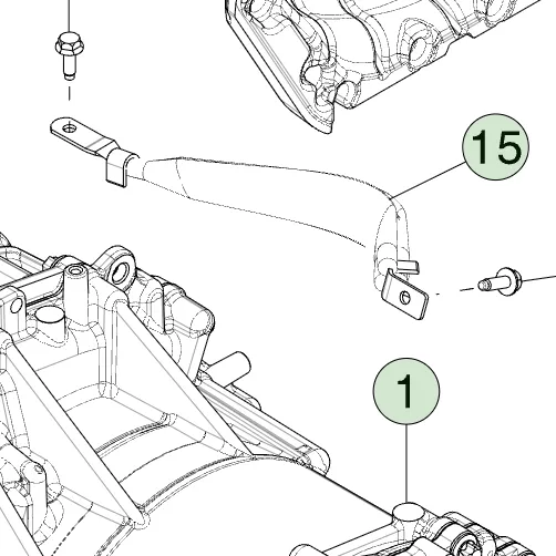 1772220-00-B Заземлювальний кабель – привідний агрегат GROUND STRAP CABLE – DIVE UNIT