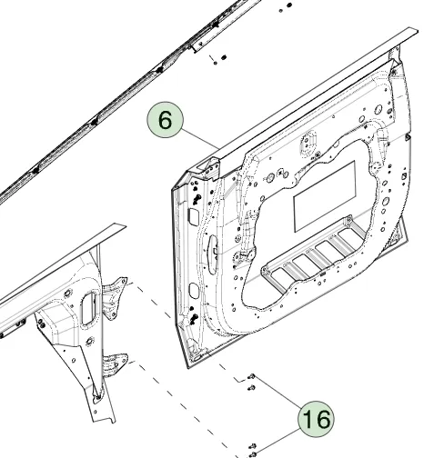 1814850-00-A Збірка правих передніх дверей ASSEMBLY – FRONT DOOR – RIGHT HAND