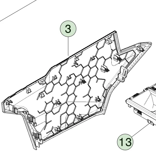 1850289-00-F Збірка зовнішньої панелі — права сторона EXTERNAL PANEL ASSEMBLY – RIGHT HAND