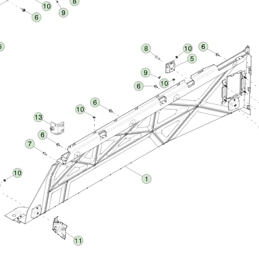 1817884-00-F Нижня бокова стінка вантажної платформи — ліва сторона LOWER BED SIDE WALL – LEFT HAND