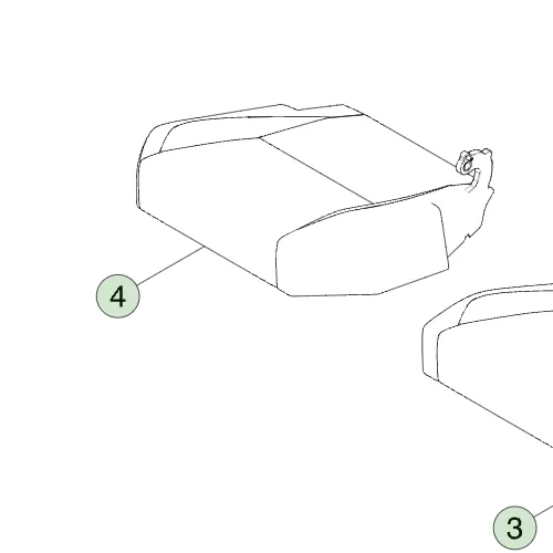 4098871-T1-A Збірка подушки сидіння другого ряду — права сторона SECOND ROW CUSHION ASSEMBLY – RIGHT HAND