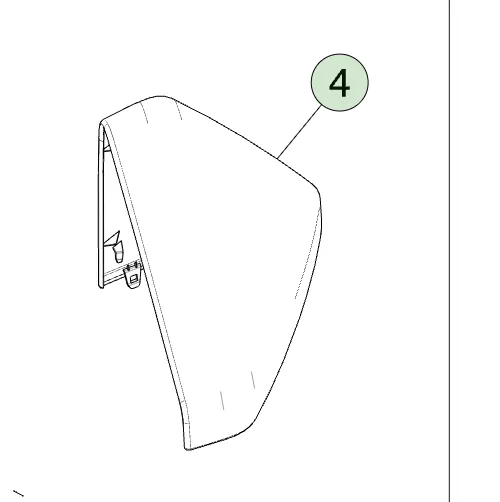 2037463-00-A Кришка корпусу зовнішнього дзеркала — права сторона EXTERIOR MIRROR SKULL CAP – RIGHT HAND