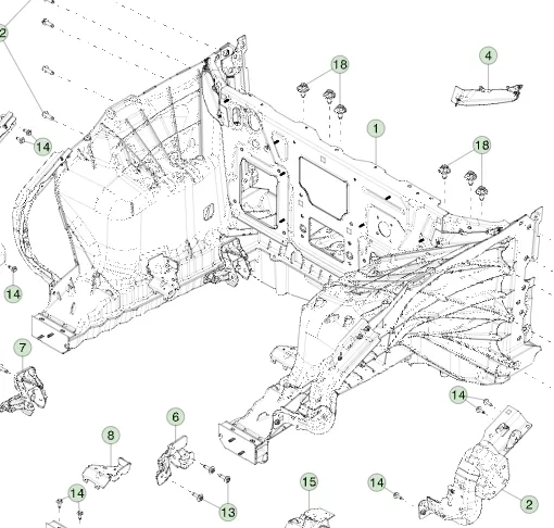 2009356-ST-A Збірка передньої нижньої частини кузова ASSEMBLY – FRONT UNDER BODY
