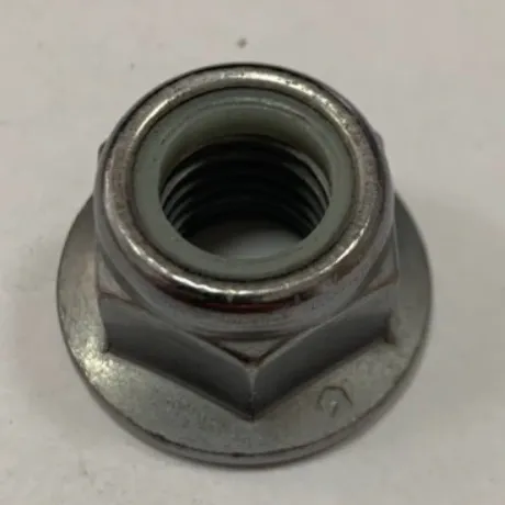 1004356-00-B Гайка фланцева самогальмівна M14×2.00 клас 10 з білим ZnNi покриттям NUT