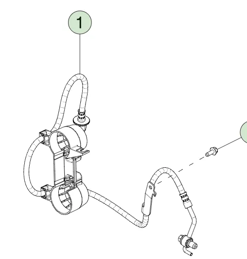 1250721-00-D Гальмівний шланг у зборі – передній – ліва сторона BRAKE HOSE ASSEMBLY – FRONT – LEFT HAND