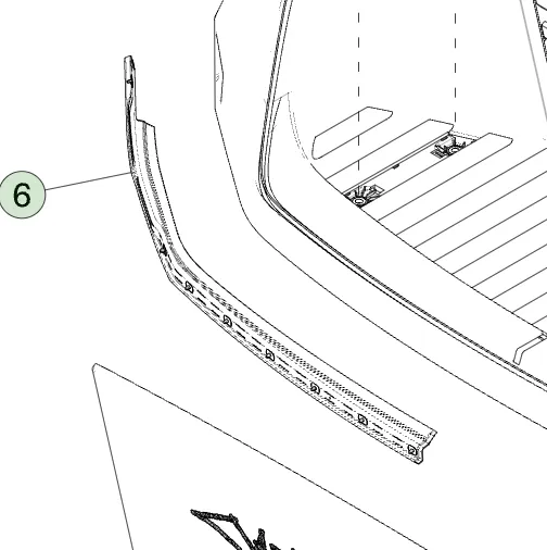 1808604-98-D Аероущільнювач кришки POWERGATE — права сторона POWERGATE AERO SEAL – RIGHT HAND