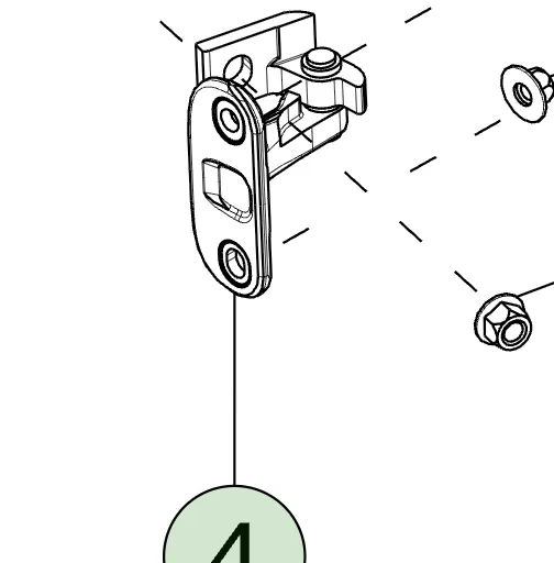 1801463-ST-A Нижня петля задніх дверей ліва DOOR HINGE – REAR – LOWER – LEFT HAND