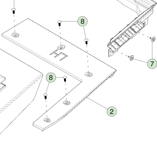 1684650-00-C Лівий центральний кронштейн підніжки облицювання FASCIA STEP BRACKET CENTER – LEFT HAND