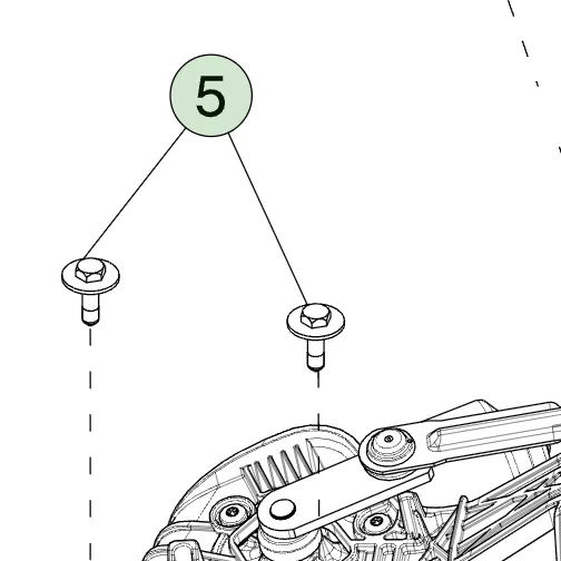 1101805-00-B Гвинт з шайбою – М8×28 – сталь [109] – цинкування (ZNNI) – покриття TC – клей (ADH) BOLT&WASHR