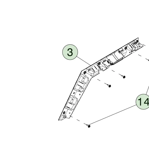 1783428-00-E Кріплення передньої накладки-розширювача лівого переднього крила CARRIER – FRONT FENDER FLARE FORE – LEFT HAND
