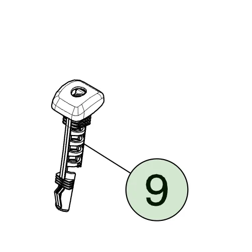 1101420-00-F Напрямна регулятора висоти сидіння другого ряду — ліва сторона SECOND ROW HEIGHT ADJUSTER GUIDE – LEFT HAND