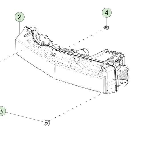1806405-00-D Корпус фари головного освітлення — правий HEADLAMP ASSEMBLY – RIGHT HAND