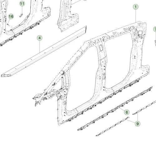 1917291-ST-A Збірка лівої зовнішньої бокової частини кузова ASSEMBLY – BODY SIDE OUTER – LEFT HAND