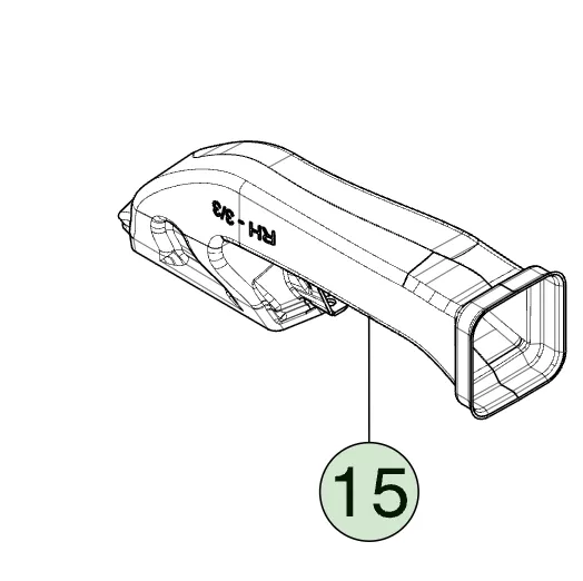 1693009-00-D Повітропровід підлоги приладової панелі — правий INSTRUMENT PANEL FLOOR DUCT – RIGHT HAND