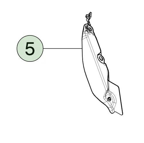 1848882-ST-F Панель правого з’єднувача жолоба PANEL – GUTTER CONNECTOR – RIGHT HAND